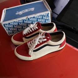 vans dark red old skool