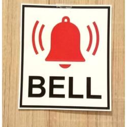 SIGN STICKER BELL UK 10X10CM STIKER BEL STIKER BEL