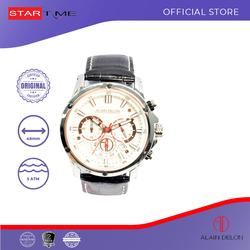 Jual Jam Tangan Pria Alain Delon Ad 437 Black Leather Kulit Original Murah Jakarta Pusat Fikar Watch Tokopedia
