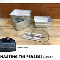 nesting tni polri persegi cookingset nasting alat masak camping