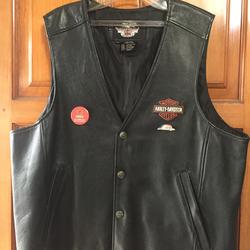 harley leather vests