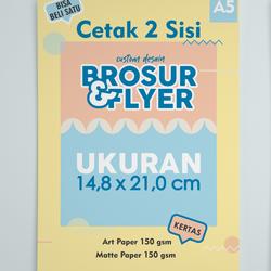 Jual Cetak Brosur Flyer Pamflet Leaflet Satuan Custom A4 2 Sisi Bolak