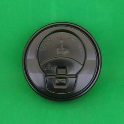 Tutup Paper Cup Hot 8 oz Hitam - Putih. ( 50 pcs ).