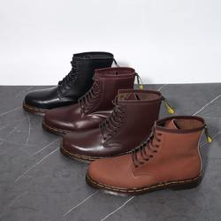 Sepatu boot pria wanita couple kulit asli Boston exodus model Docmart