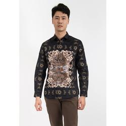 MOC Kemeja Lengan Panjang Pria Slim Fit CENTAUR-DARK GREY - XXL