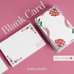 Blank Card / Kartu Ucapan / Greeting Card / Gift Card Valentine Bunga