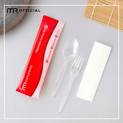 SET SENDOK GARPU PLASTIK PREMIUM / SENDOK GARPU PLASTIK SET HYGIENE