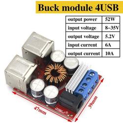 KIT Charger USB 4 PORT QSKJ 5v 8A Step Down DC 8-35V SMARTPHONE