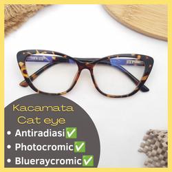 kacamata cat eye wanita premium bisa request lensa minus/plus/cylinder