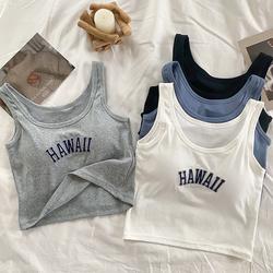 Women Summer Slim Fit Tank Top Wanita Musim Panas tanktop - Hitam