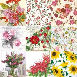 Tissue/Napkin Decoupage – Flower Motif V