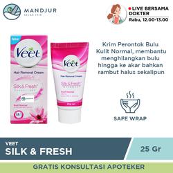 Veet Hair Removal Cream Normal Skin 25 Gr - Perontok Bulu Kulit Normal