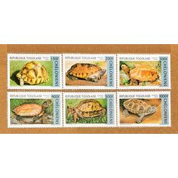 PRANGKO TOGOLAISE 1996 ANEKA JENIS KURA-KURA. 6V MNH.