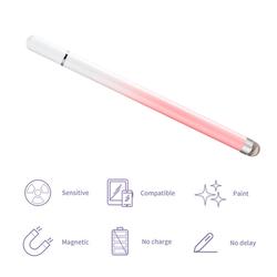 Stylus Pen Universal for andorid ios Capacitive Touch Screen Drawing Pen Compatibel for huawei xiaomi samsung devices with replacement tip - 2in1 Pink