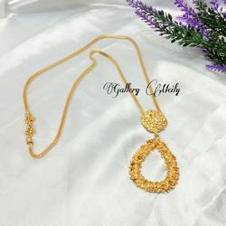 Kalung panjang Kalung Fashion - oval gold