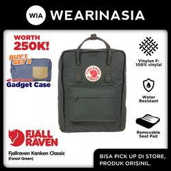 kanken mini forest green