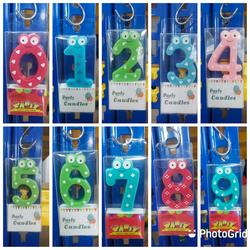 Lilin Ulang Tahun model angka 0 - 9 warna warni