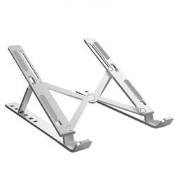 NUOXI Laptop Stand Aluminium Foldable Adjustable 7 Height - Silver