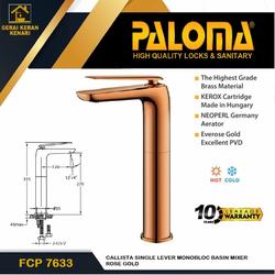 PALOMA KERAN WASTAFEL PANAS DINGIN KRAN AIR FCP 7633 WARNA ROSE GOLD