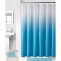 blue shower curtain