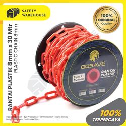 Rantai Plastik Roll 8 mm x 30 m Traffic Cone / Plastic Chain Gosave