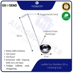 Centong Irus Ladle Tebal Sayur Kuah Stainless Kapasitas 30 mL
