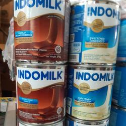 susu kaleng indomilk putih/coklat 370 gram