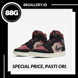 nike air jordan 1 mid burgundy dusty pink
