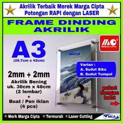 Frame Akrilik Uk. A3 / acrylic frame / frame dinding / MargaCipta