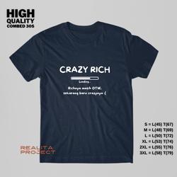 Kaos Combed 30S Kaos Crazy Rich Otw Loading Jumbo Big Size XXL XXXL
