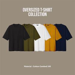 KAOS OVERSIZE BASIC COTTON COMBED 24S TEBAL PRIA WANITA