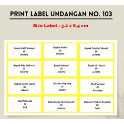 LABEL PRINT UNDANGAN 103 ISI 120PCS