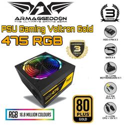Power Supply Armaggeddon Voltron Gold 475 80 plus RGB PSU Gaming