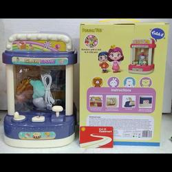 Mainan Anak Mini Doll Machine Joy Claw Game Mesin Ambil Capit Boneka - Capit Sdng Ungu