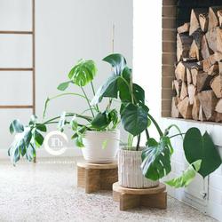 Tatakan kayu pot diameter 20 cm tanaman planter gardening standing pot