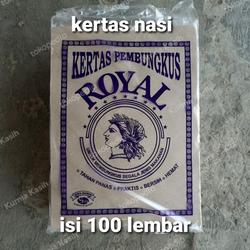 kertas bungkus nasi coklat merk ROYAL/SAKURA @100pcs/50pcs/pak