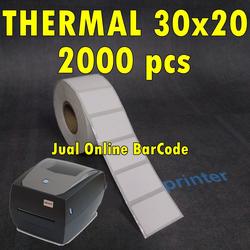 Barcode Label Sticker Thermal 30mm X 20mm / 30x20 / 3020 / 30 X 20