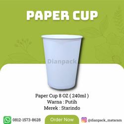 Jual Paper Cup 8 oz Polos Putih / Hot Cup / Gelas Kertas ~ Isi 50pcs ...