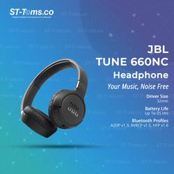 JBL T600BT N.C / T 600 BT NC Wireless On-ear Headphones - Black - Hitam