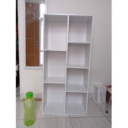 Rak buku rak 7 kotak rak serbaguna rak murah