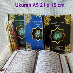 Al Quran Samsia A5 Khot Utsmani Ayat Pojok 15 Baris 2 Warna Huruf Arab