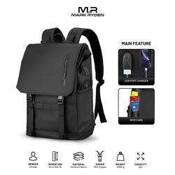 Mark Ryden MR5748SJ Backpack Bag USB - Tas Ransel Laptop 15.6" - BLACK