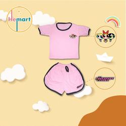 Baju Setelan Anak Unisex Playset Printing 2in1 Gambar Powerpuf - Pink, XL