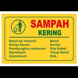SIGN STIKER SAMPAH KERING 10X15CM.K3