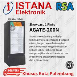 RSA SHOWCASE 1 PINTU 192 LITER 3 RAK AGATE-200N
