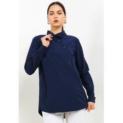 LLACES Clothing - Blouse Wanita - Dressy Shirt - Navy