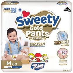 Popok bayi sweety gold pants M60 sweety popok sweety m 60 Diapers