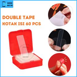 Double Tape Mini Isi 60 Pcs 1 Kotak Super Tape 2 Sisi Multifungsi