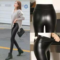 Legging Kulit Musim Dingin Wanita / leging / Celana Thermal 28