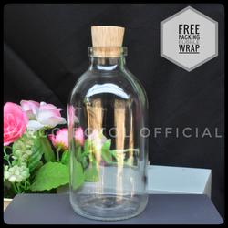 Botol Kaca 250ml Tutup Kayu Gabus Craft